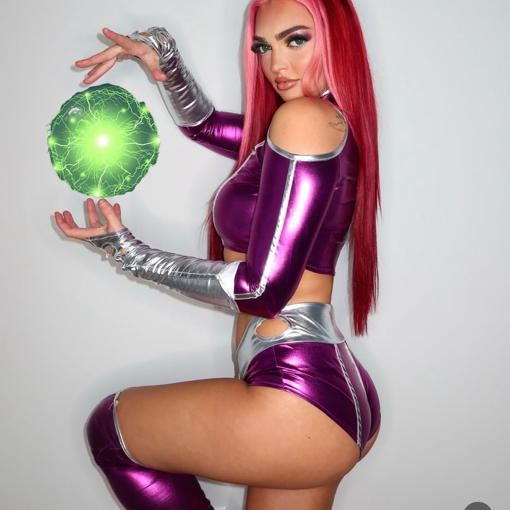 Starfire cosplay teen titans go alien Halloween costume size M - Picture 8 of 8